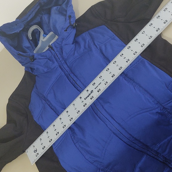 Guess Two Tone Winter Coat Blue/Black Med - Picture 10 of 16